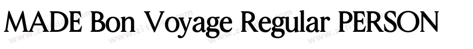 MADE Bon Voyage Regular PERSONAL USE字体转换